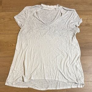Women's White V-Neck Top